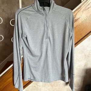 Gray Nike dri-fit half zip